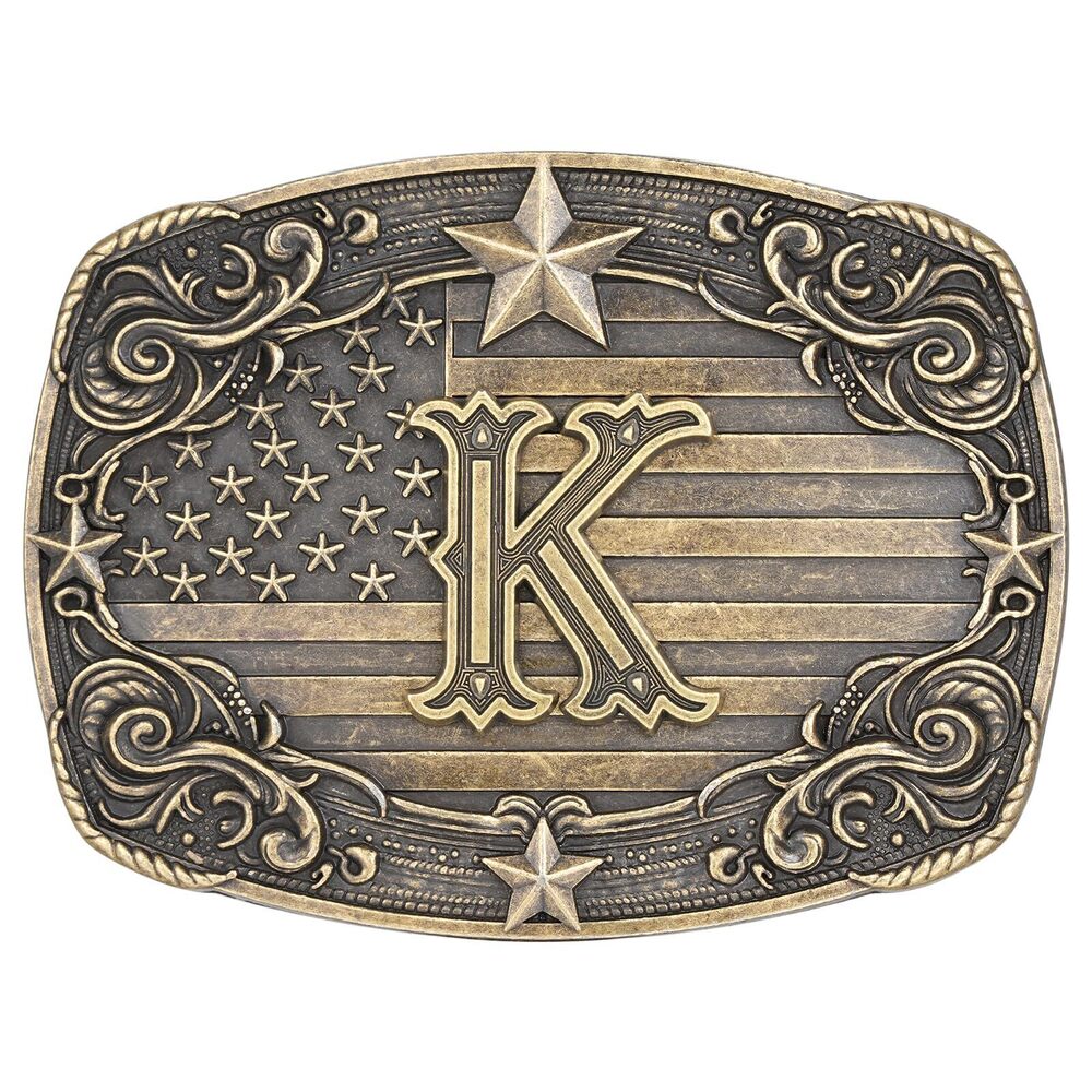 4516 Western Belt Buckle Initial Letter ABCDJRM to Z Rodeo Cowboy Belt